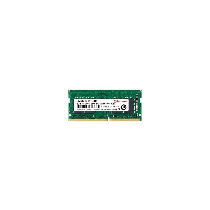 Transcend JM2666HSG-8G JetRam Memoria 8 GB DDR4 2666 MHz SO-DIMM CL19 1.2 V colore Nero