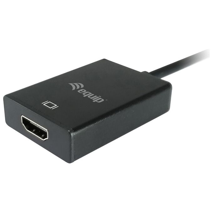 Equip 119038 Cavo e Adattatore Video 0.2mt Vga (D-Sub)  3.5mm Dvi-D  Usb Nero