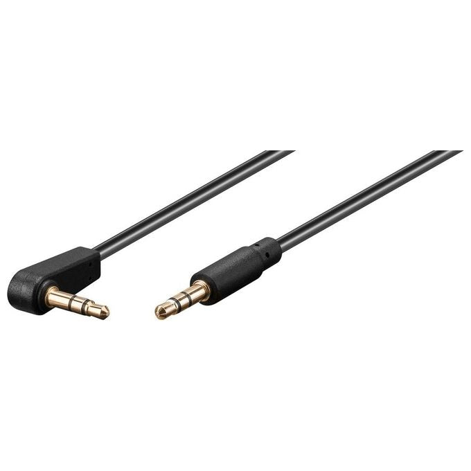 Goobay Jack da 3,5mm Maschio a Jack 3,5mm Maschio Cavo di Collegamento di 90 Gradi