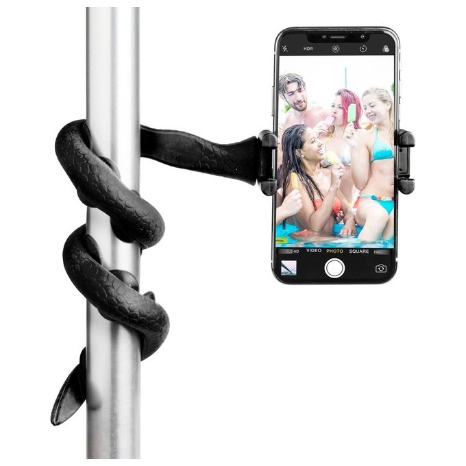 Celly Flexible Selfie Stick Snake Supporto Flessibile Per Smartphone Nero