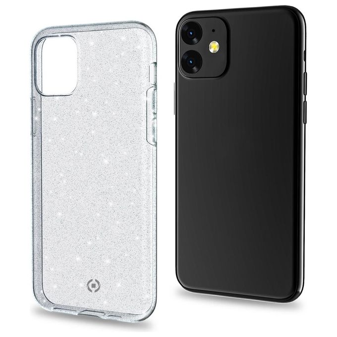 Celly Sparkle Cover per iPhone 11 Bianco