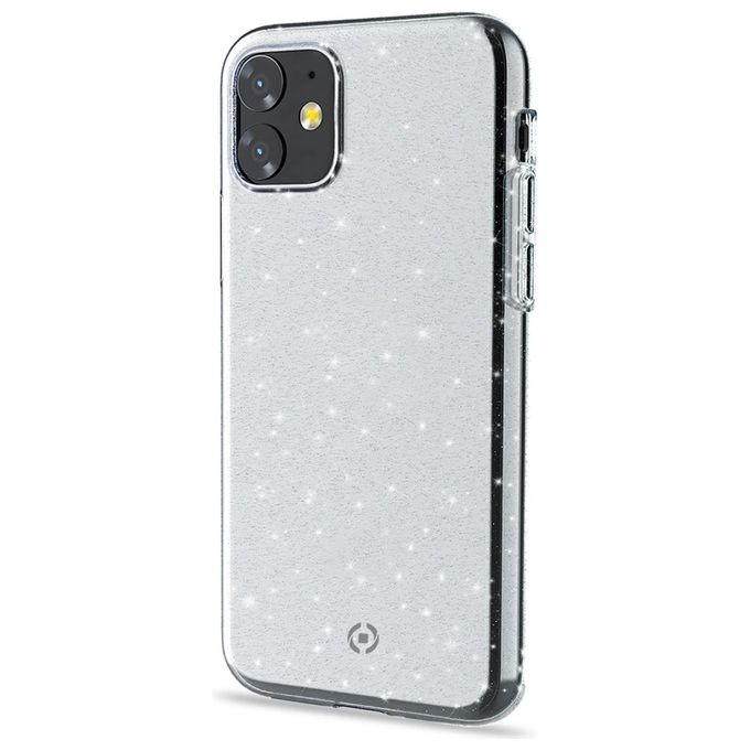 Celly Sparkle Cover per iPhone 11 Bianco
