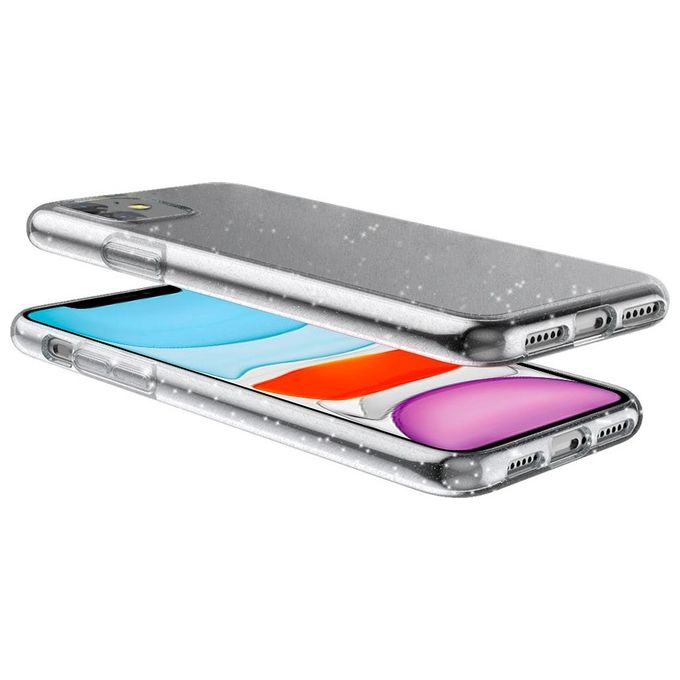 Celly Sparkle Cover per iPhone 11 Bianco