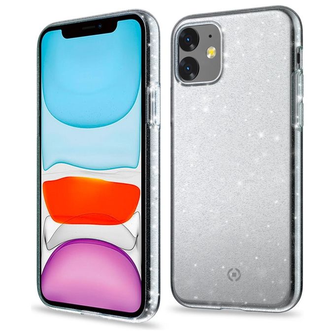 Celly Sparkle Cover per iPhone 11 Bianco
