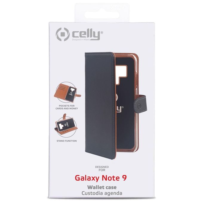 Celly Wally Case per Samsung Galaxy Note 9 Nero