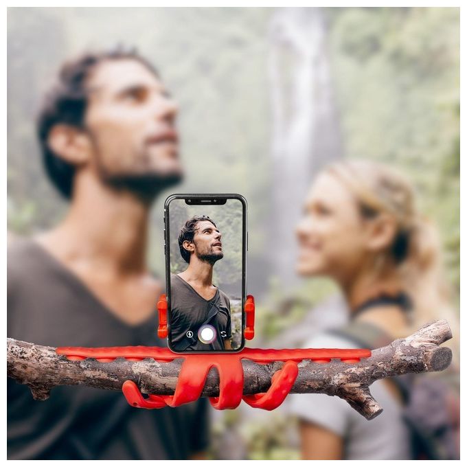 Celly Flexible Maxi Tripod Squiddy Max Supporto Per Smartphone Rosso