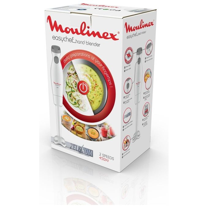 Moulinex DD45A1 Easy Chef Mixer ad Immersione 2 Velocita' 450W Bianco