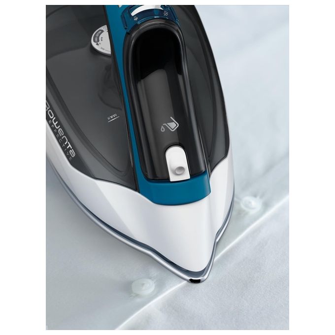 Rowenta DX1550 Effective Ferro da Stiro a Vapore Capacita' 300 ml 2200 W 30 g-min Colpo di Vapore 110g Nero-Blu