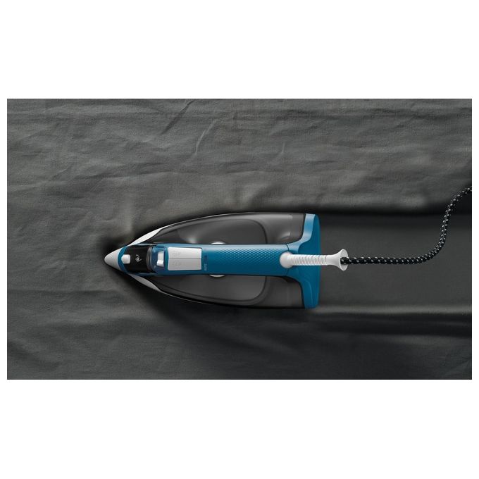 Rowenta DX1550 Effective Ferro da Stiro a Vapore Capacita' 300 ml 2200 W 30 g-min Colpo di Vapore 110g Nero-Blu