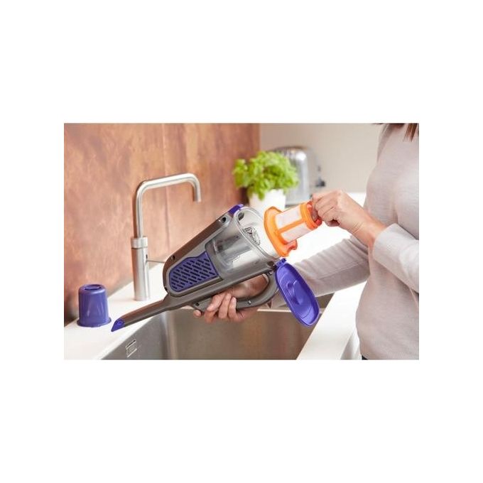 Black and Decker BHHV520BFP Aspirapolvere Portatile Ciclonico Senza Sacchetto 0,7 L 18 V 21 min autonomia colore Nero Viola