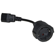 Link cavo adattatore di alimentazione presa schuko tedesca femmina - iec c14 maschio cm 15