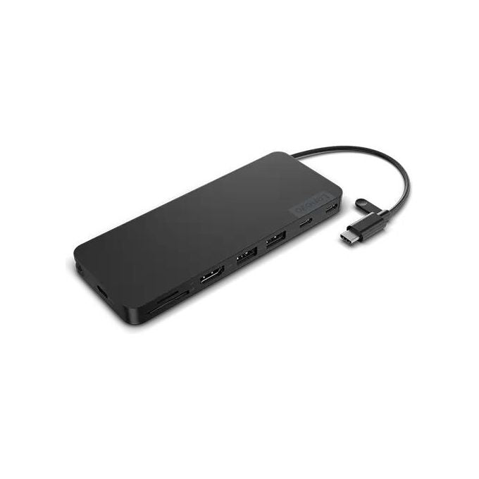 Lenovo 4X11N40212 USB-C Slim Travel Dock Docking Station HDMI USB 3.2 Gen 1 Type-A 2x USB 3.2 Gen 2 Type-C Alimentazione 65 W colore Eclipse Black
