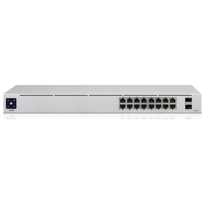Ubiquiti USW-16-POE UniFi Switch Gestito L2-L3 16 Porte Gigabit Ethernet con PoE 36 Gbit-s 1U colore Argento