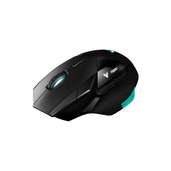 Rapoo VPRO VT900 Mouse Gaming con Cavo Tasti Programmabili 16.000 DPI Display a Led Nero