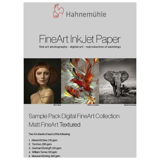 Hahnemuhle Digital FineArt A4 Testpack Carta Matte-Structured
