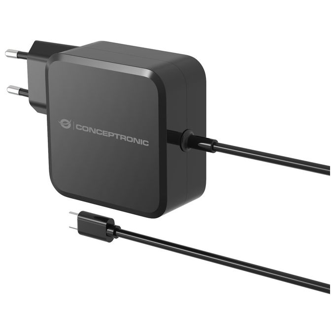 CONCEPTRONIC OZUL05BE Caricatore USB PD 100W con Cavo USB-C Integrato 180 cm colore Nero