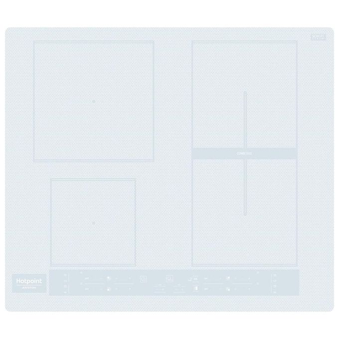 Hotpoint, Piano Cottura a Induzione HB 8460B NE-W, 59 cm, Bianco, 4 Zone, Comandi Touch