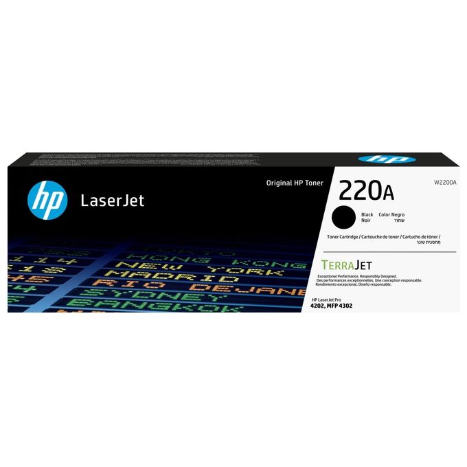 HP W2200A LaserJet 220A Toner Originale Resa 2000 pagine compatibile LaserJet Pro 4202 4302 colore Nero