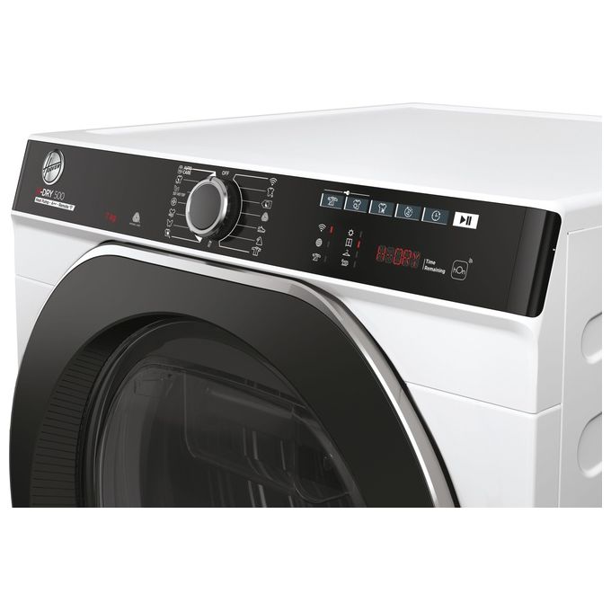 Hoover NDP4 H7A2TCBEX-S H-DRY 500 Asciugatrice Pompa di Calore 7 Kg Classe E 16 Programmi Wi-Fi Woolmark (85x59,6x47,7 cm) colore Bianco