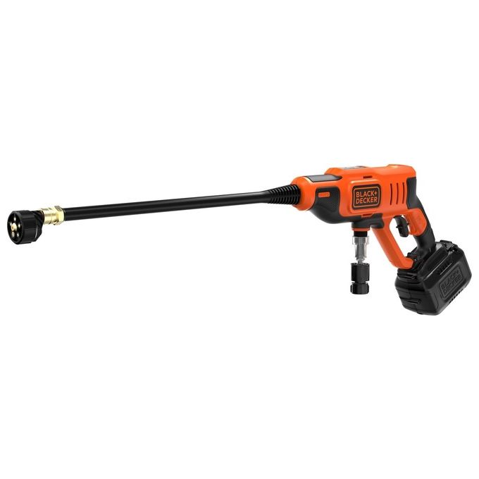 Black+decker BCPC18D1-QW Idropulitrice a Batteria 18V 2Ah 24 bar 120 L-h Ugelli 5in1 Tubo 6 m PowerConnect