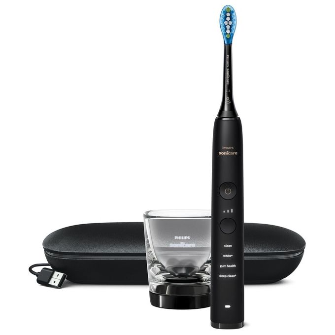 Philips HX9911-09 Sonicare DiamondClean 9000 Spazzolino elettrico sonico 4 modalita' autonomia 2 settimane colore Nero