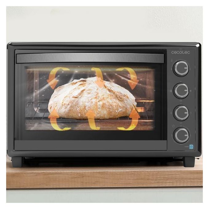 Cecotec 03820 BakeandToast 4600 Black Gyro Forno a Convezione 46 L 2000 W con Grill e Girarrosto (57x40x37 cm) colore Nero