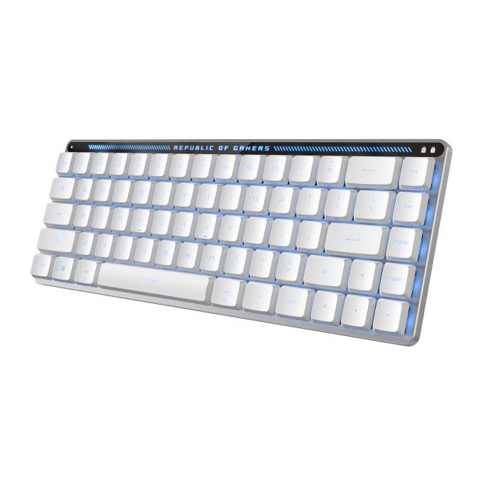 Asus 90MP03EC-BKIA10 ROG Falchion RX Low Profile Tastiera Gaming 65% Switch Ottico Tri-Mode Wireless RGB Layout ITA colore Bianco