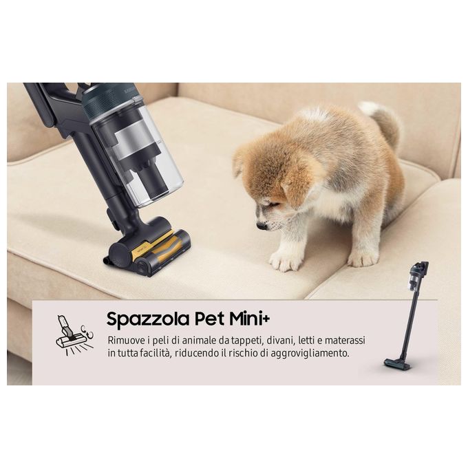 Samsung VS20C8524TBWA Jet 85 Complete Scopa Elettrica Senza Filo Multiciclonica 0.8 L 210 W 60 min 86 dB colore Nero e Blu