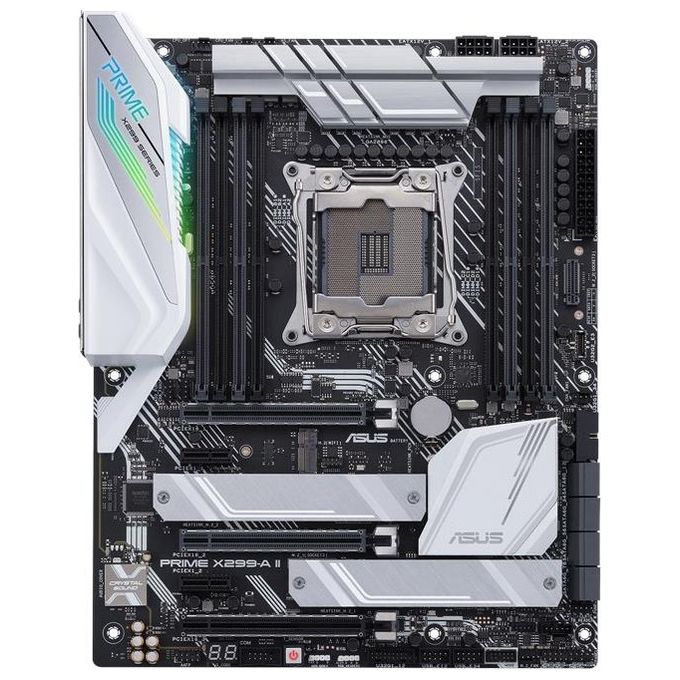 ASUS PRIME X299-A II Scheda Madre Intel ATX LGA 2066 per Processori Intel Core X-Series, con Overclocking AI, DDR4 4266 MHz, Triple M.2, USB 3.2 Gen 2 Type-C, Aura Sync RGB