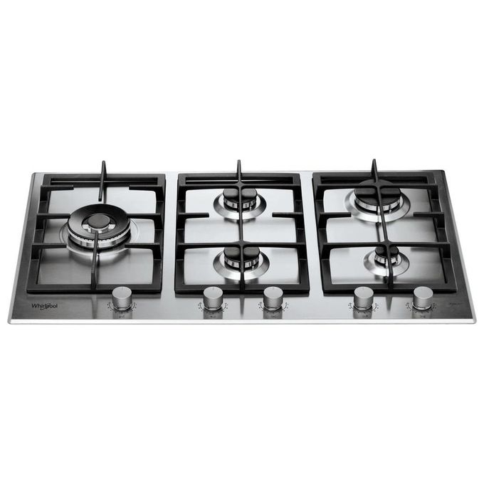 Whirlpool GMAL9522IXL Piano cottura a gas 86 cm 5 fuochi iXelium griglie in ghisa accensione automatica colore Acciaio Inox