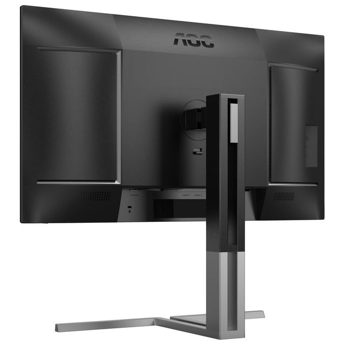 AOC U27U3CV Monitor 27'' UHD 3840x2160 Nano IPS 60Hz HDR400 Altezza Regolabile HDMI2x DP1x USB Hub Speaker colore Nero-Argento