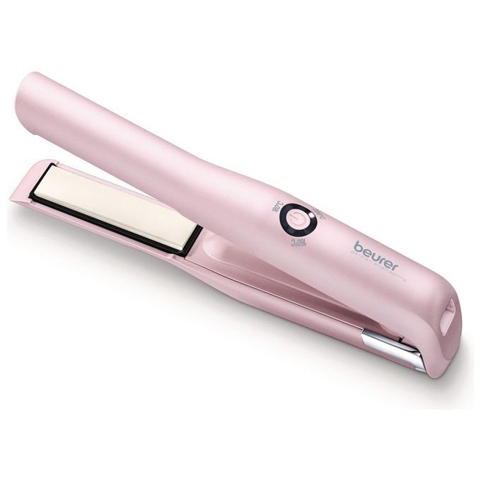 Beurer 59331 HS 20 Piastra per Capelli Senza Fili 3 Livelli Temperatura 160 200 C Ceramica Tourmalina colore Rosa