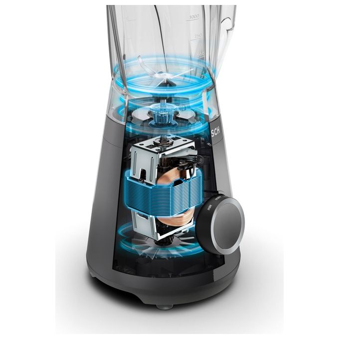 Bosch MMB6141B Serie 4 Frullatore da tavolo 1200W 1.5 L Tritan 2 Velocita' Pulse Tritaghiaccio colore Nero