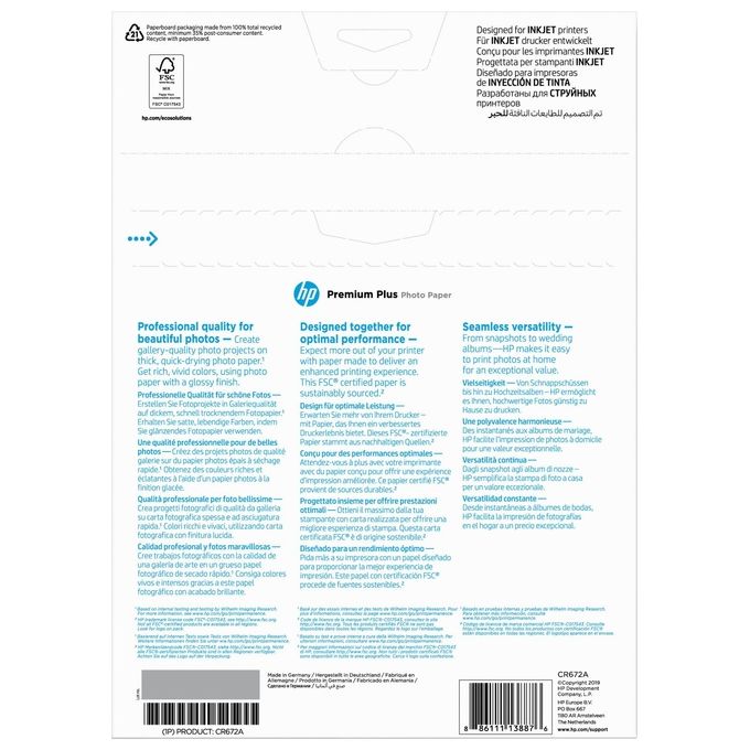 Hp Premium Plus Glossy Photo Paper