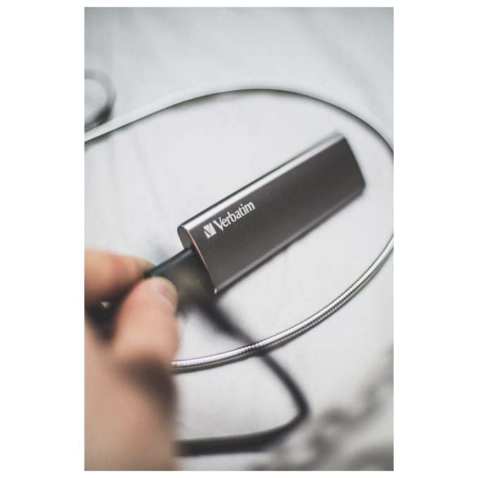 Verbatim, SSD Esterno 1 TB, USB-C 3.2 Gen 2, Vx500, Argento
