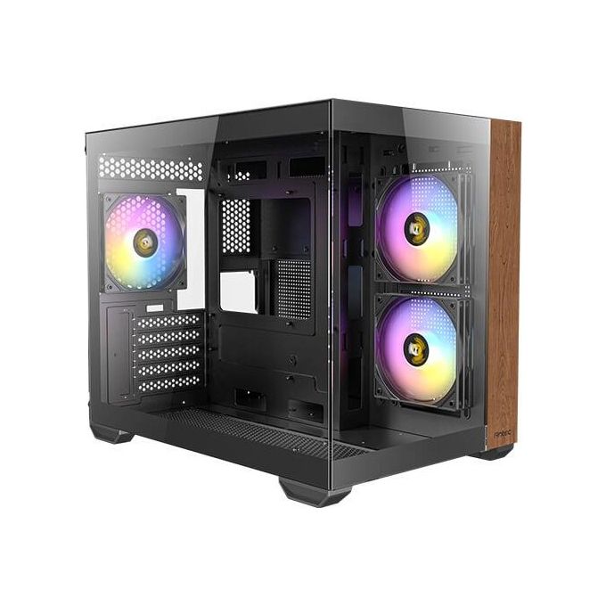 Antec CX600M Wood ARGB Midi Tower con Vetro Temperato e Finiture in Legno colore Nero