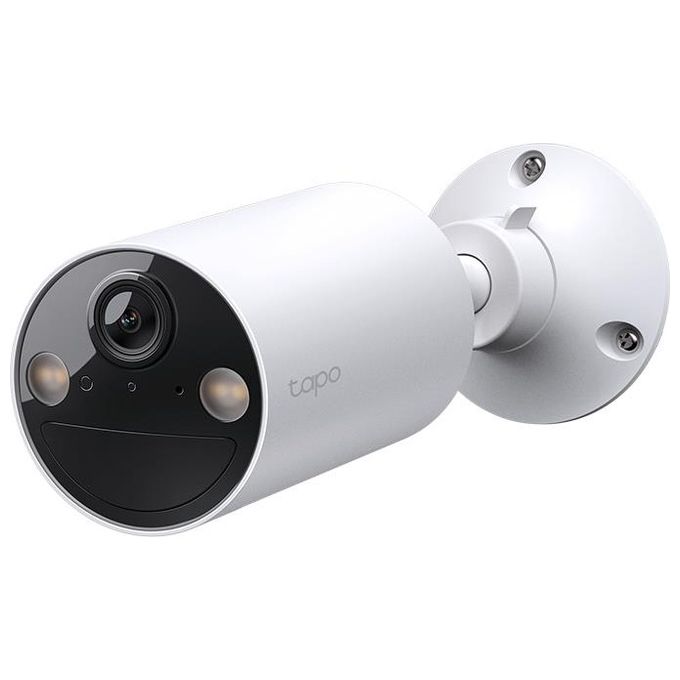 TP-Link TC82 Tapo Telecamera di Sorveglianza IP Wire-Free 2K Batteria 6400 mAh IP65 Wi-Fi Visione Notturna colore Bianco