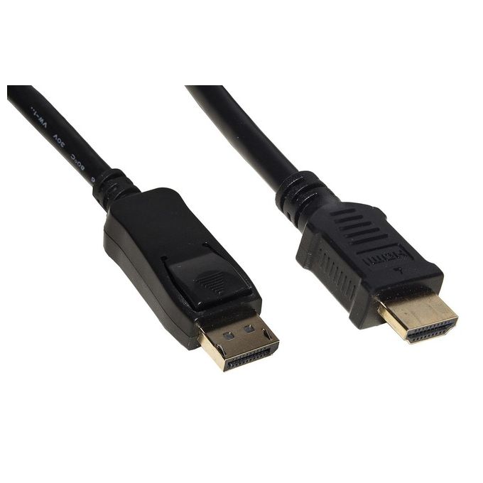 Link cavo displayport 1.2 - hdmi 1.4  4kx2k 30 hz contatti dorati mt 5