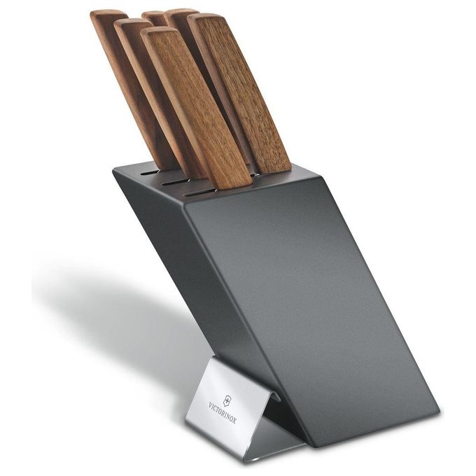 Victorinox 6.7186.6 Swiss Modern Ceppo Coltelli 6 Pezzi con Contenuto Materiale Legno di Faggio colore Marrone