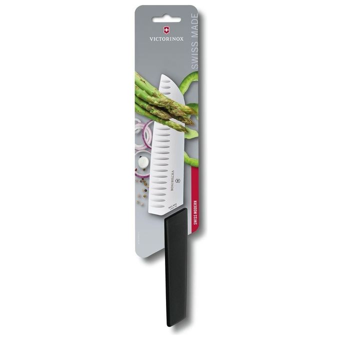 Victorinox Swiss Modern Coltello Santoku con Lama Alveolata in Acciaio Inox 17cm