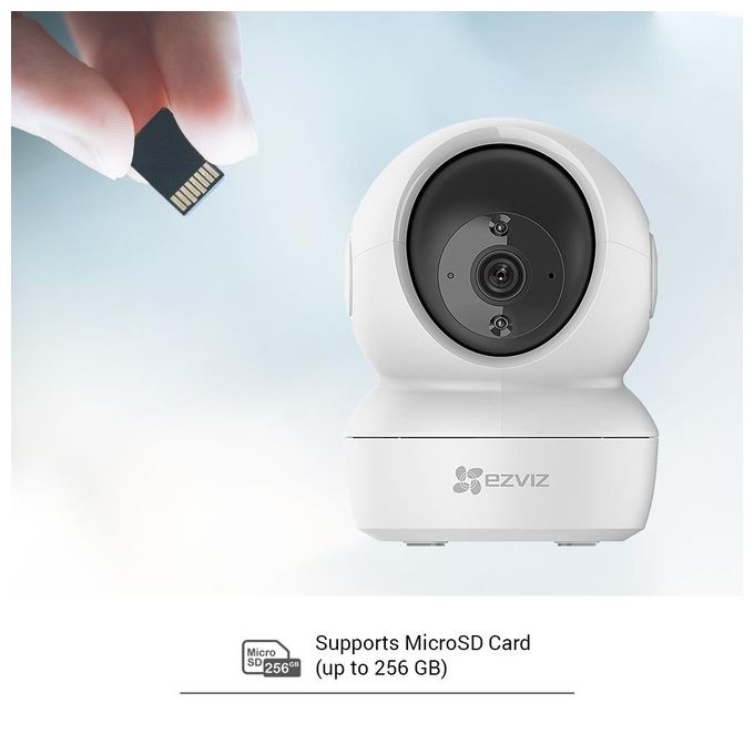 Ezviz CS-C6N Telecamera IP Wi-Fi Interno Motorizzata 360° Full HD 1080p Visione Notturna 10m Audio Bidirezionale MicroSD 256GB colore Bianco