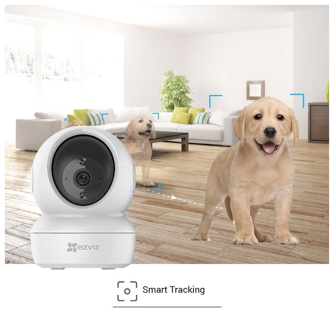 Ezviz CS-C6N Telecamera IP Wi-Fi Interno Motorizzata 360° Full HD 1080p Visione Notturna 10m Audio Bidirezionale MicroSD 256GB colore Bianco