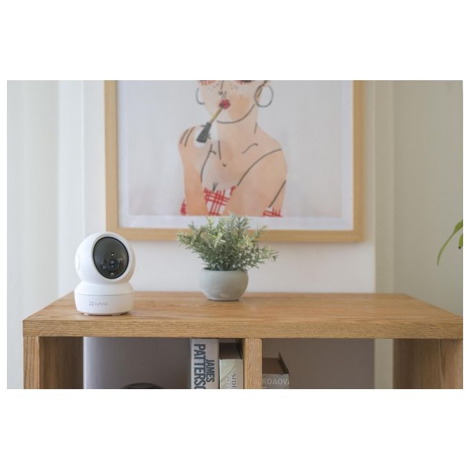 Ezviz CS-C6N Telecamera IP Wi-Fi Interno Motorizzata 360° Full HD 1080p Visione Notturna 10m Audio Bidirezionale MicroSD 256GB colore Bianco