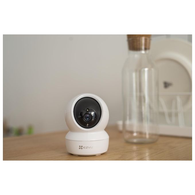 Ezviz CS-C6N Telecamera IP Wi-Fi Interno Motorizzata 360° Full HD 1080p Visione Notturna 10m Audio Bidirezionale MicroSD 256GB colore Bianco