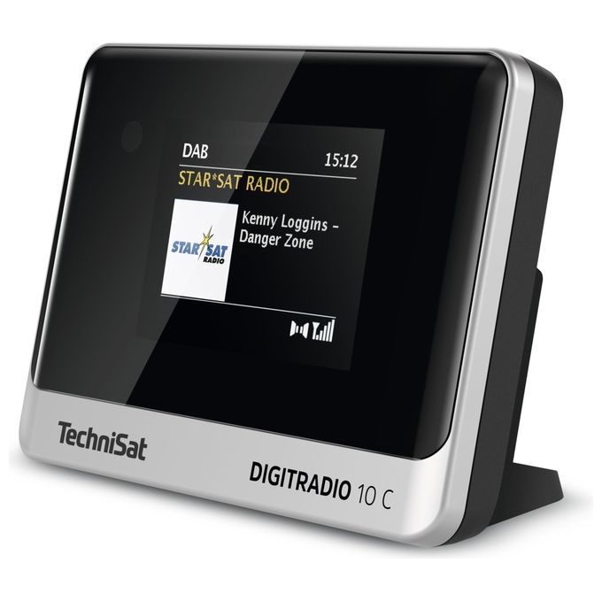 TechniSat 0000-3945 DIGITRADIO 10 C Ricevitore radio DAB+ FM con display TFT 2,8 pollici Bluetooth e telecomando colore Nero Argento
