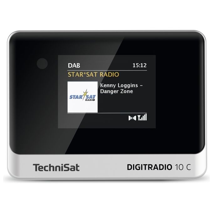 TechniSat 0000-3945 DIGITRADIO 10 C Ricevitore radio DAB+ FM con display TFT 2,8 pollici Bluetooth e telecomando colore Nero Argento