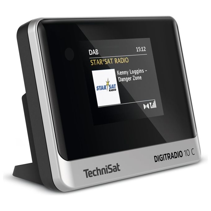 TechniSat 0000-3945 DIGITRADIO 10 C Ricevitore radio DAB+ FM con display TFT 2,8 pollici Bluetooth e telecomando colore Nero Argento