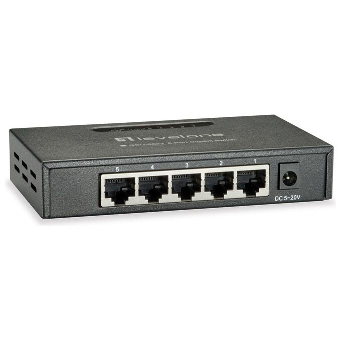 LevelOne GEU-0523 Switch di Rete Non Gestito Gigabit Ethernet 10-100-1000 Nero