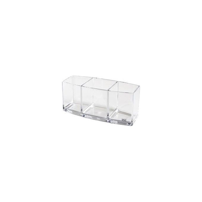 Lebez Bicchiere Portapenne 3 Scomparti Trasparente