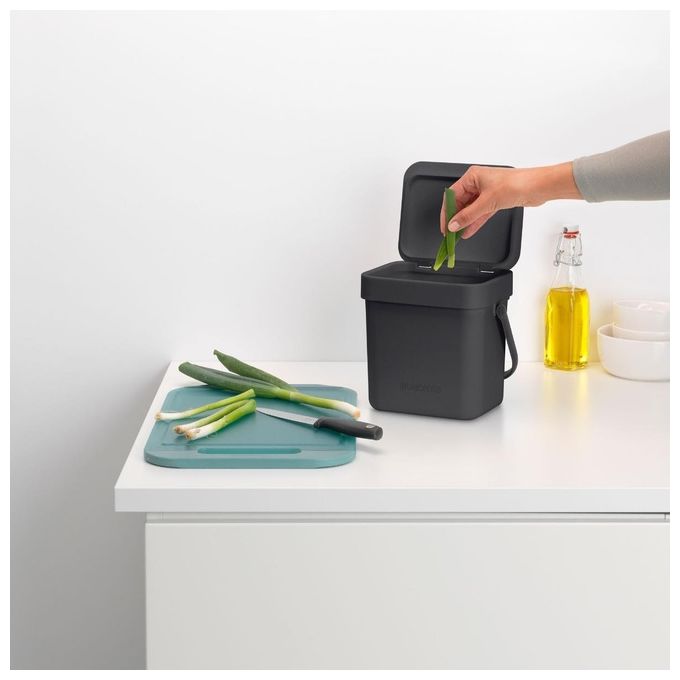 Brabantia Sort e Go Pattumiera 3 Litri Grigio